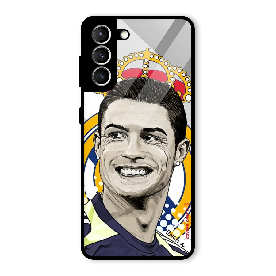Ronaldo Madrid King Glass Back Case for Galaxy S21 5G