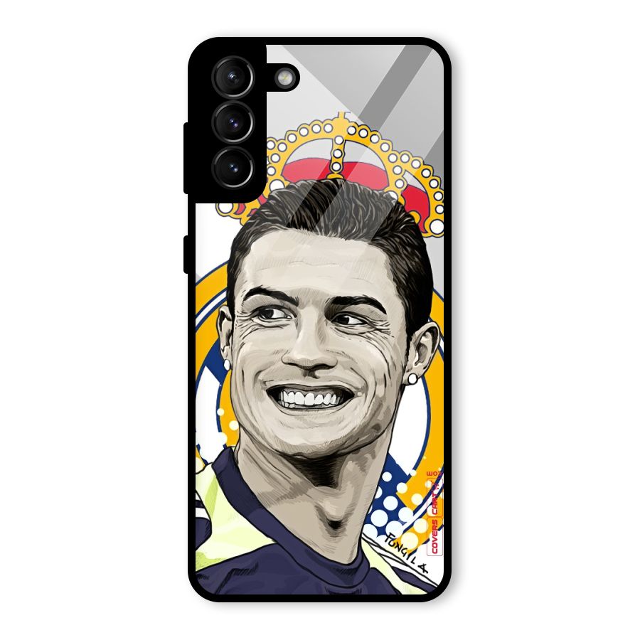 Ronaldo Madrid King Glass Back Case for Galaxy S21 Plus