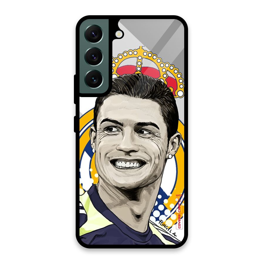 Ronaldo Madrid King Glass Back Case for Galaxy S22 5G