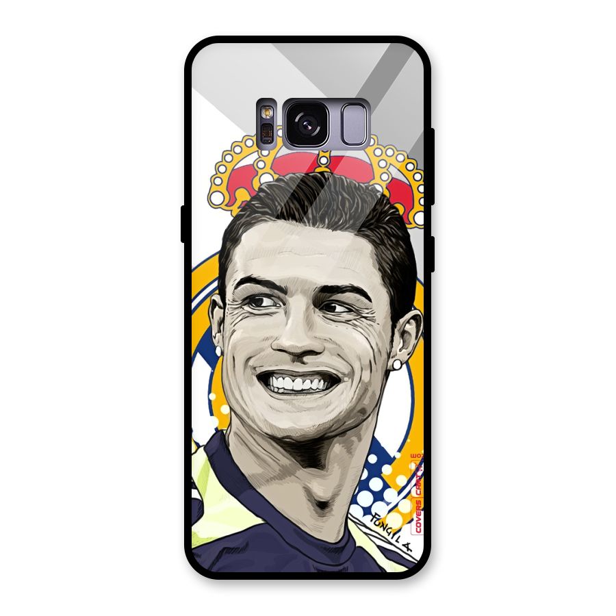 Ronaldo Madrid King Glass Back Case for Galaxy S8