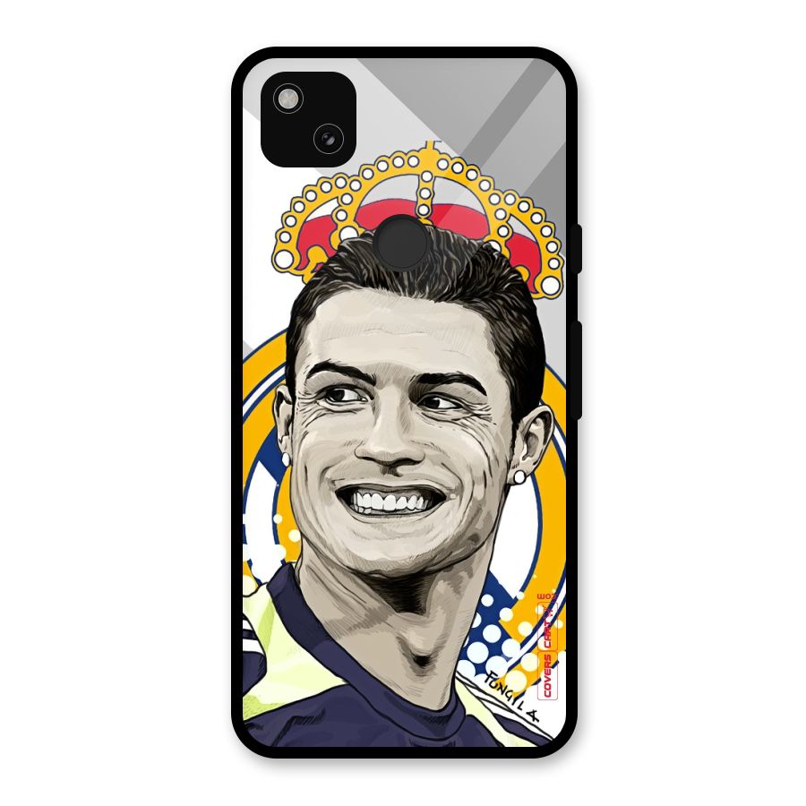 Ronaldo Madrid King Glass Back Case for Google Pixel 4a