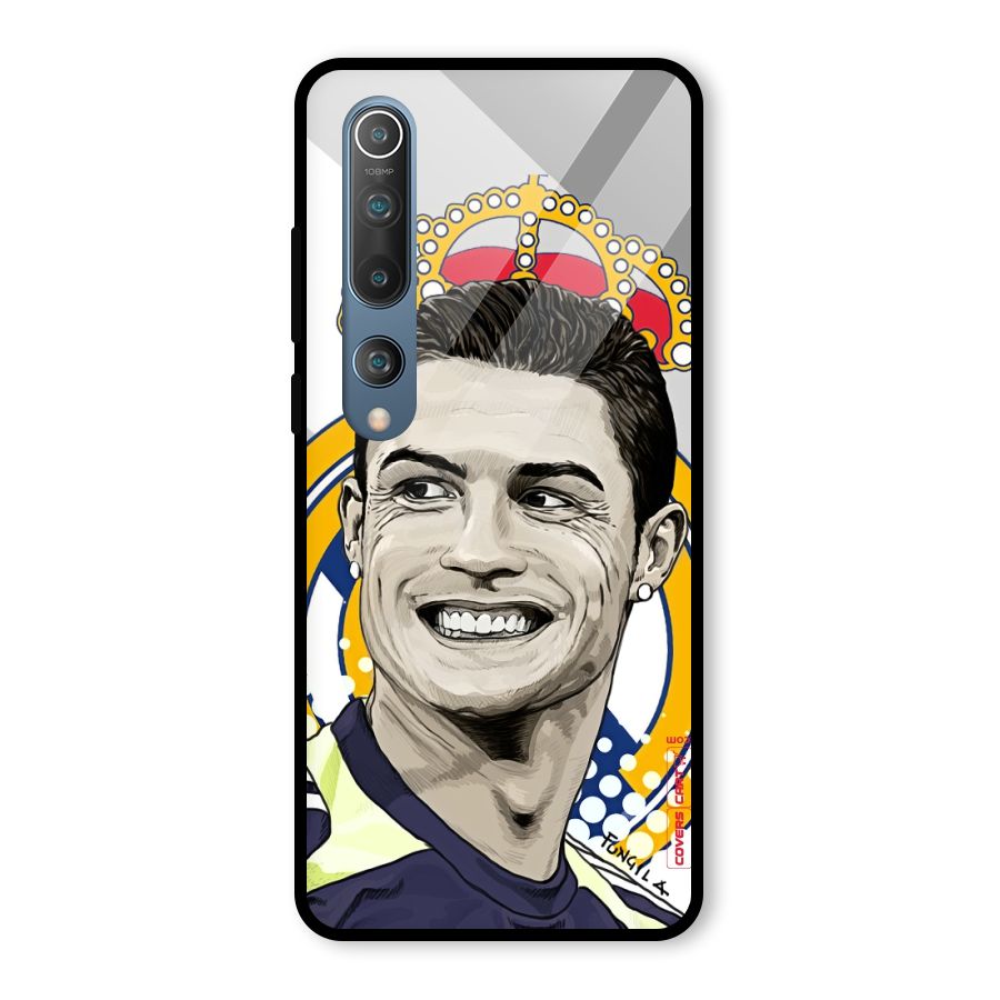 Ronaldo Madrid King Glass Back Case for Mi 10