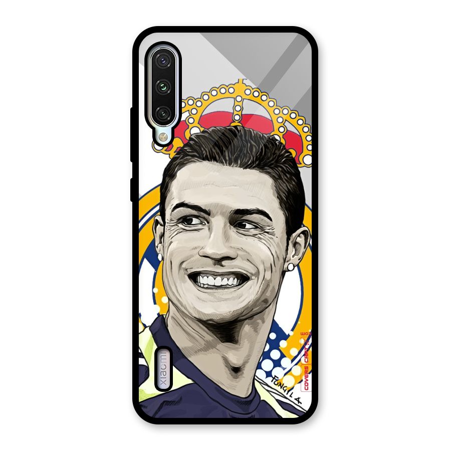 Ronaldo Madrid King Glass Back Case for Mi A3