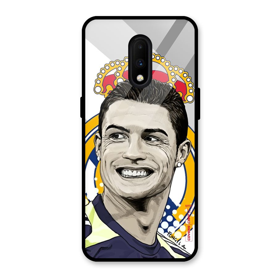 Ronaldo Madrid King Glass Back Case for OnePlus 7