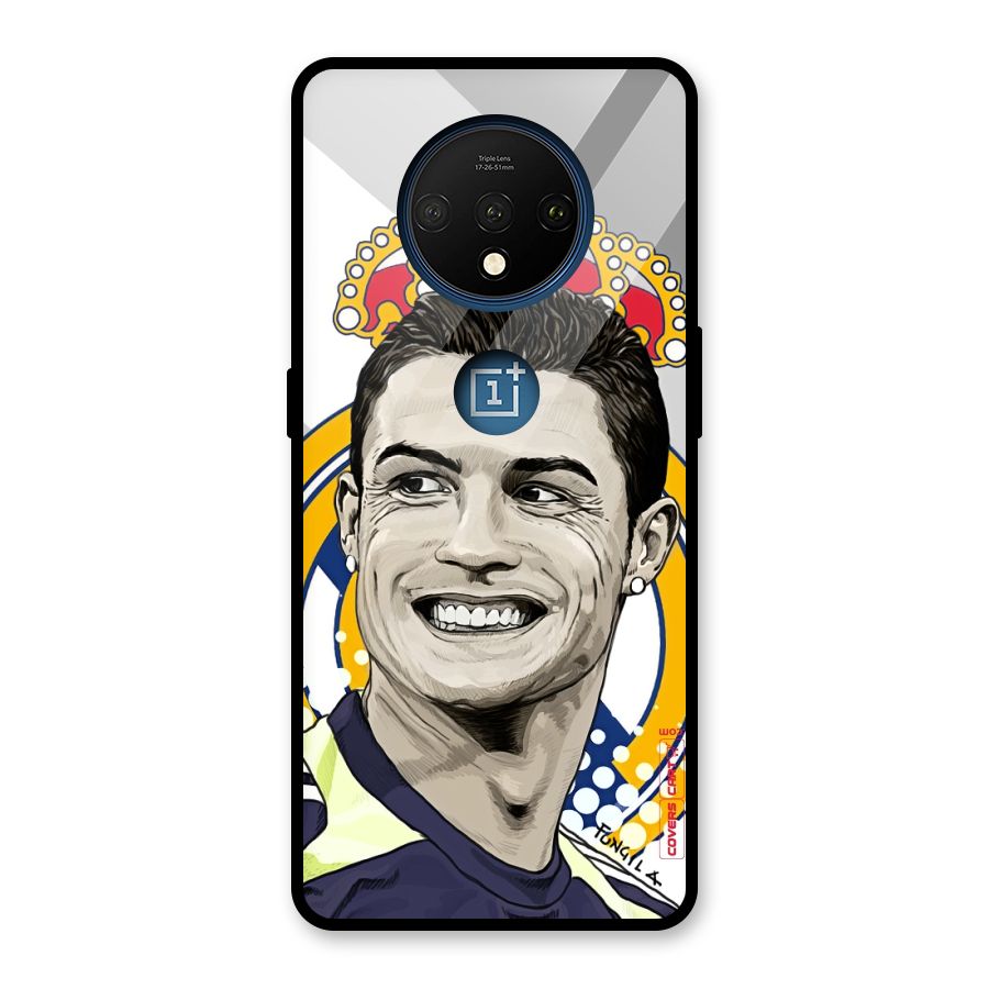 Ronaldo Madrid King Glass Back Case for OnePlus 7T