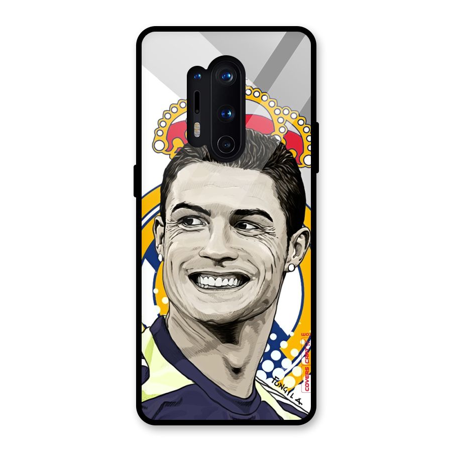 Ronaldo Madrid King Glass Back Case for OnePlus 8 Pro