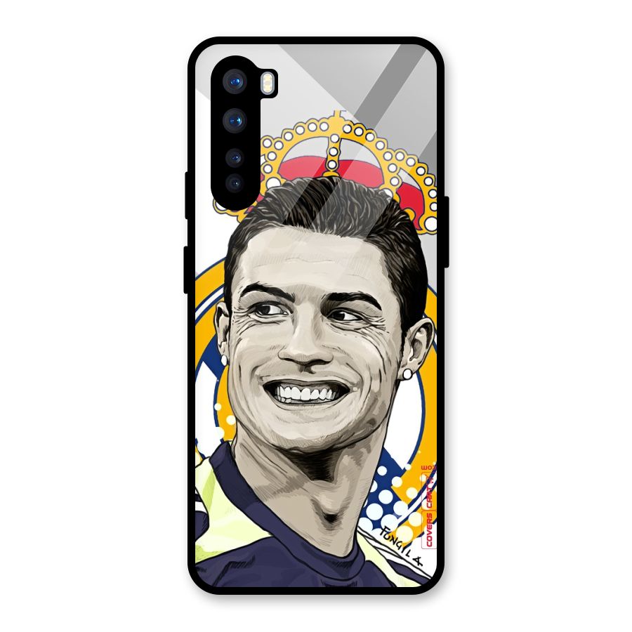 Ronaldo Madrid King Glass Back Case for OnePlus Nord