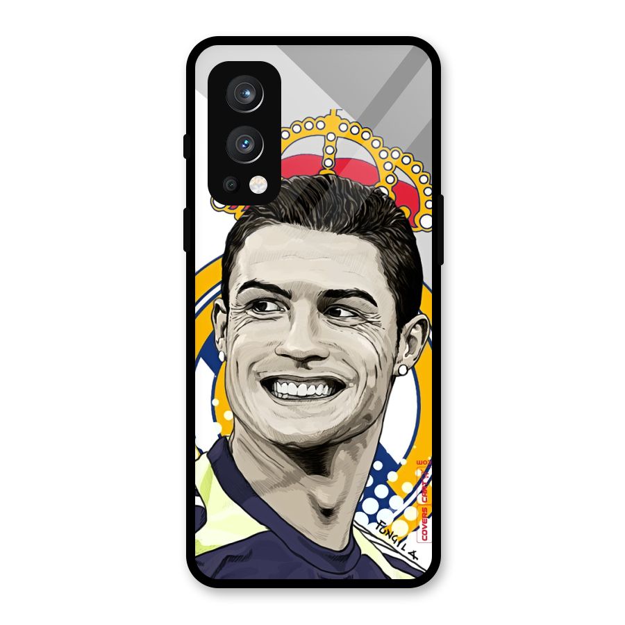 Ronaldo Madrid King Glass Back Case for OnePlus Nord 2 5G