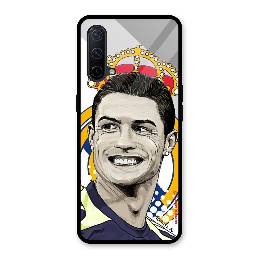 Ronaldo Madrid King Glass Back Case for OnePlus Nord CE 5G