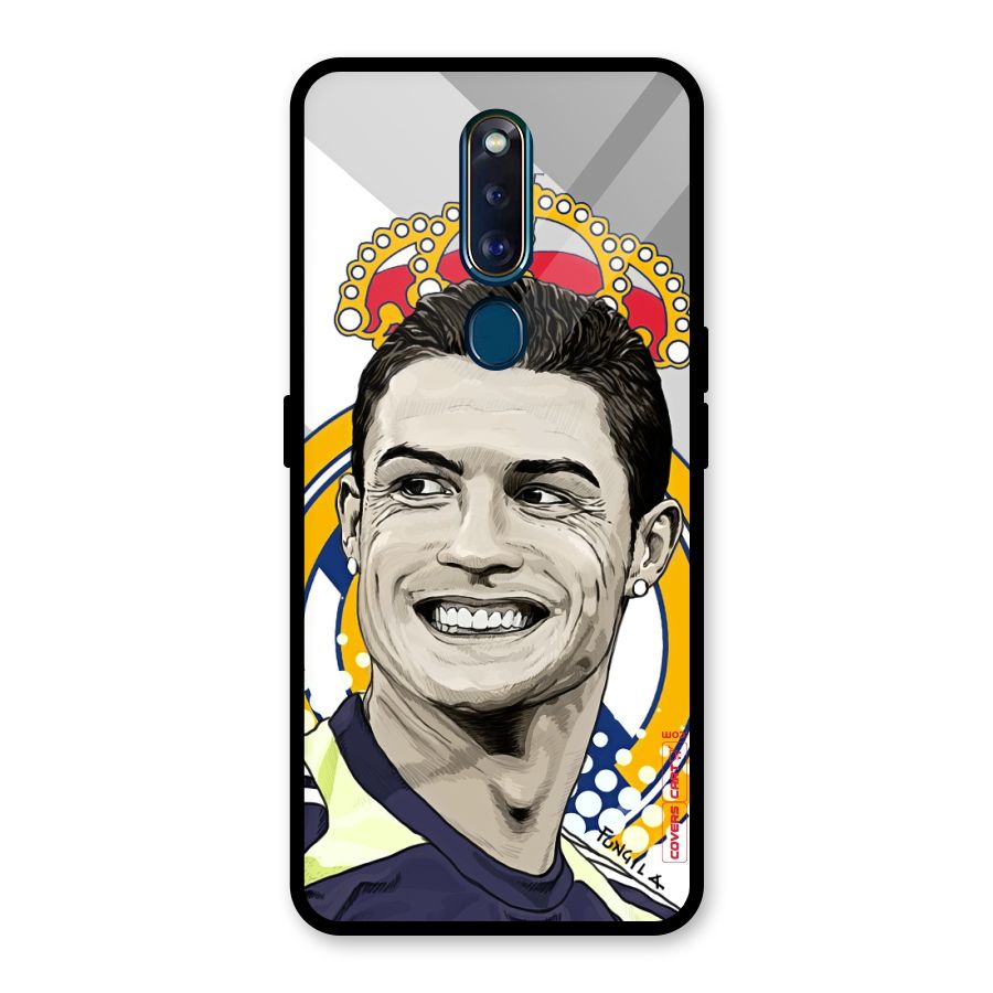 Ronaldo Madrid King Glass Back Case for Oppo F11 Pro