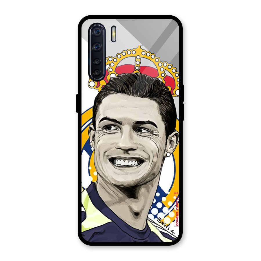Ronaldo Madrid King Glass Back Case for Oppo F15