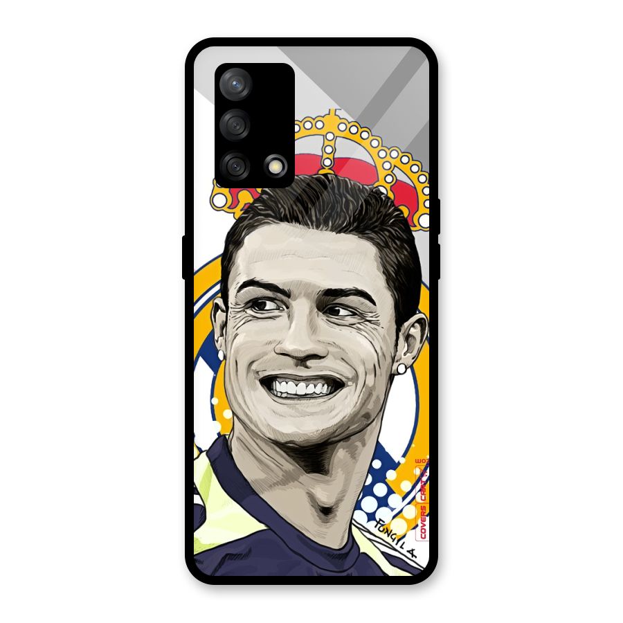 Ronaldo Madrid King Glass Back Case for Oppo F19