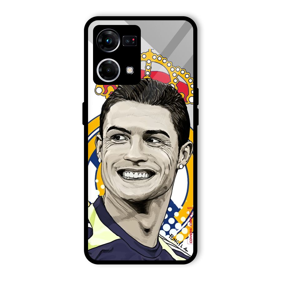 Ronaldo Madrid King Glass Back Case for Oppo F21s Pro 4G