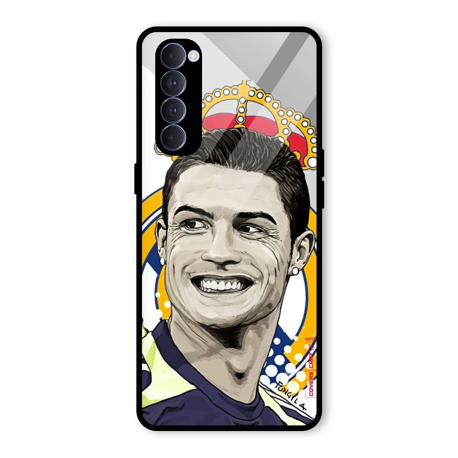 Ronaldo Madrid King Glass Back Case for Oppo Reno4 Pro