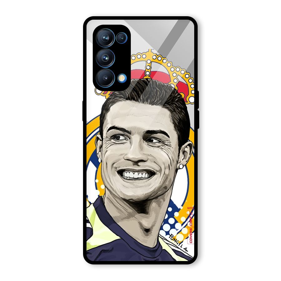 Ronaldo Madrid King Glass Back Case for Oppo Reno5 Pro 5G