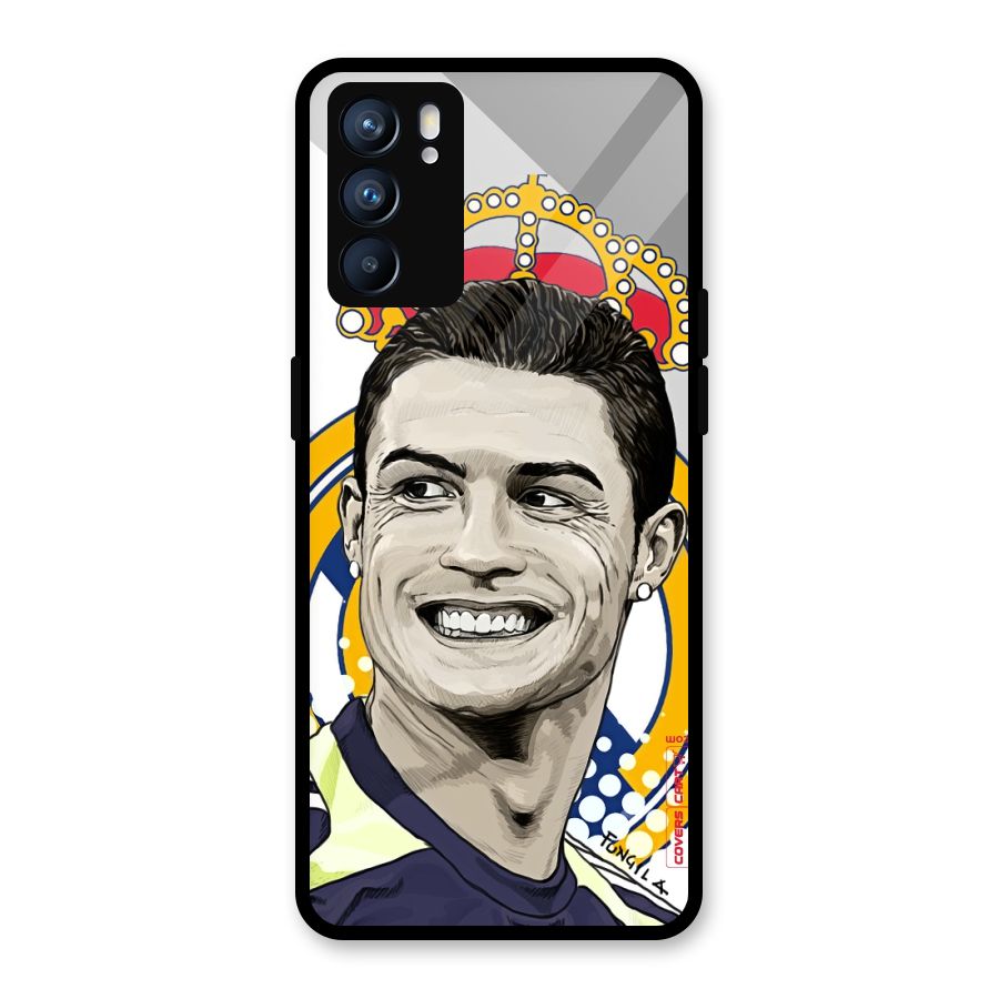 Ronaldo Madrid King Glass Back Case for Oppo Reno6 5G