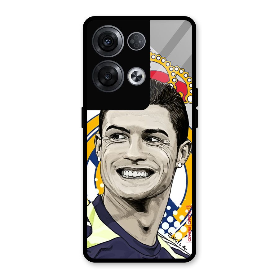 Ronaldo Madrid King Glass Back Case for Oppo Reno8 Pro 5G