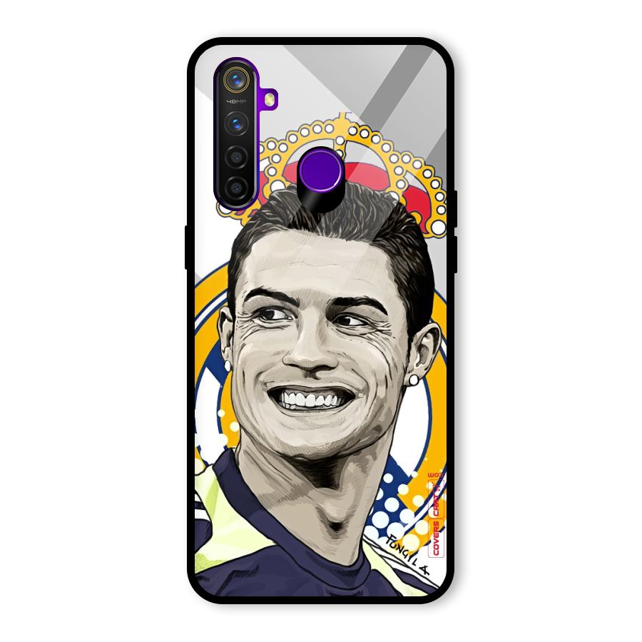 Ronaldo Madrid King Glass Back Case for Realme 5 Pro