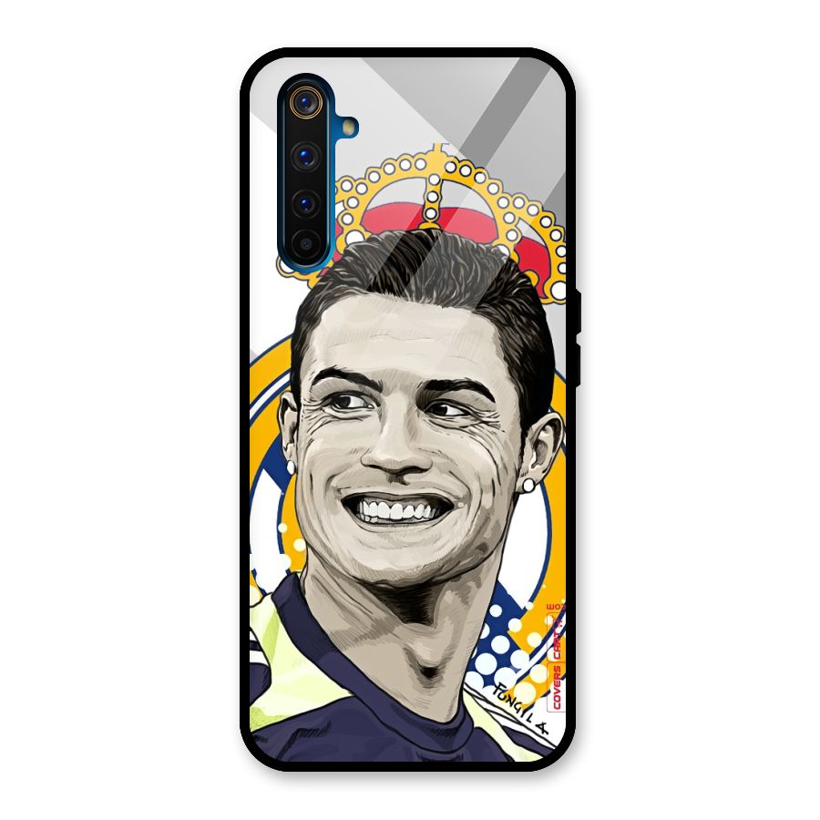 Ronaldo Madrid King Glass Back Case for Realme 6 Pro