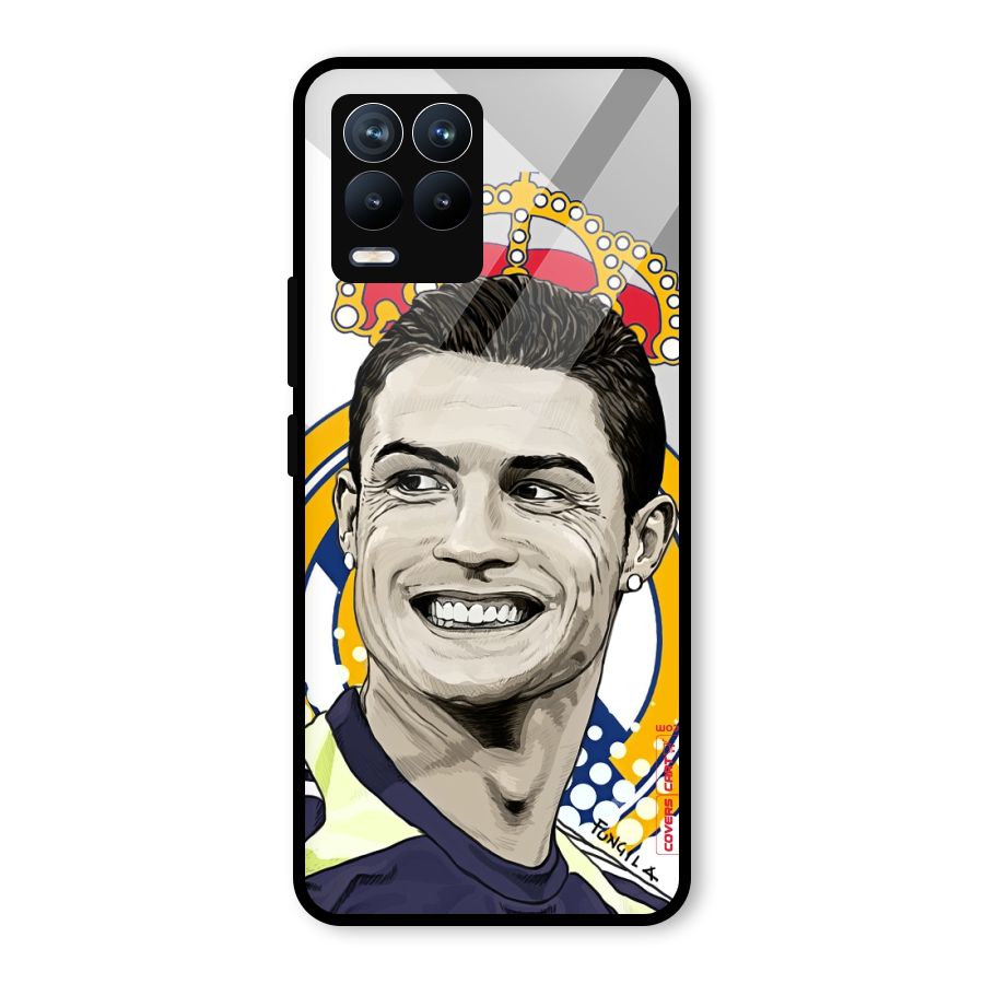 Ronaldo Madrid King Glass Back Case for Realme 8 Pro