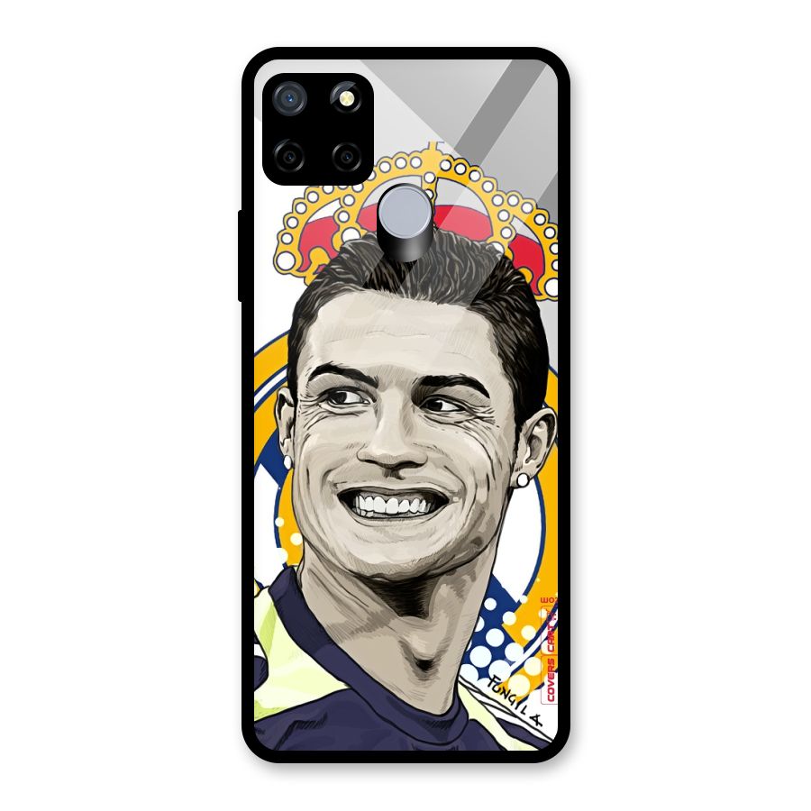 Ronaldo Madrid King Glass Back Case for Realme C15