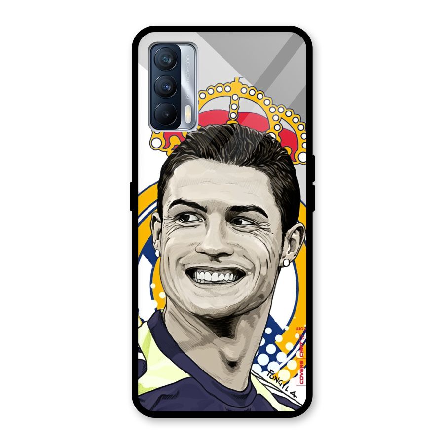 Ronaldo Madrid King Glass Back Case for Realme X7