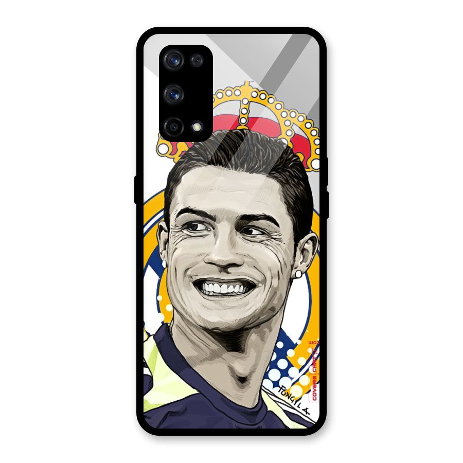 Ronaldo Madrid King Glass Back Case for Realme X7 Pro