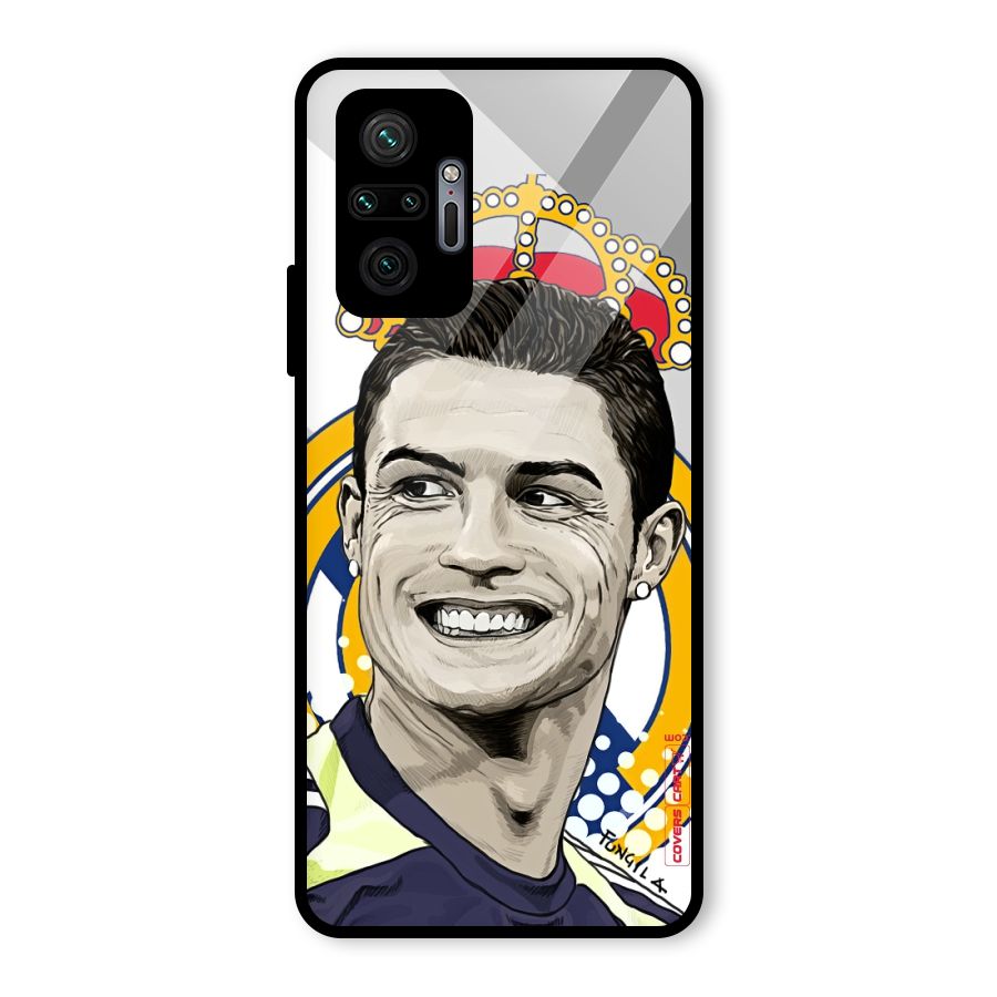 Ronaldo Madrid King Glass Back Case for Redmi Note 10 Pro