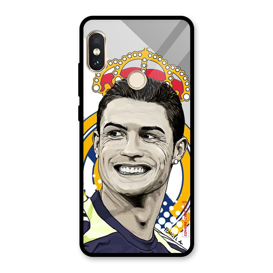 Ronaldo Madrid King Glass Back Case for Redmi Note 5 Pro