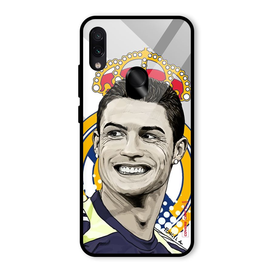 Ronaldo Madrid King Glass Back Case for Redmi Note 7