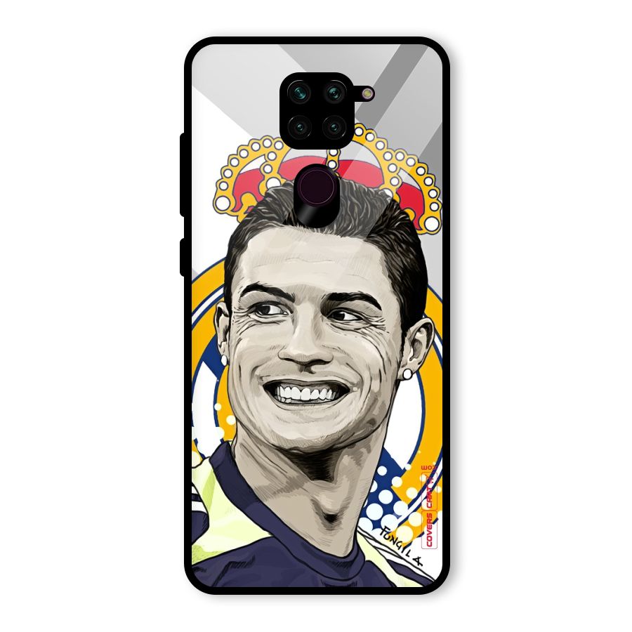 Ronaldo Madrid King Glass Back Case for Redmi Note 9