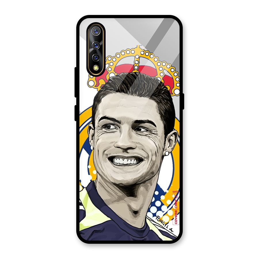 Ronaldo Madrid King Glass Back Case for Vivo S1