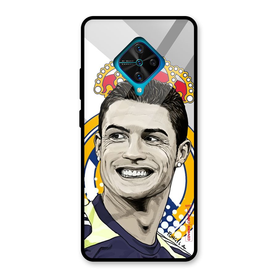 Ronaldo Madrid King Glass Back Case for Vivo S1 Pro