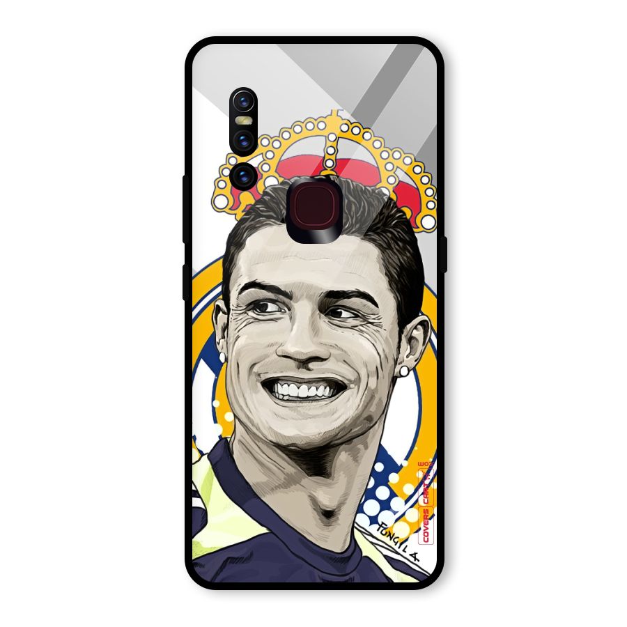 Ronaldo Madrid King Glass Back Case for Vivo V15