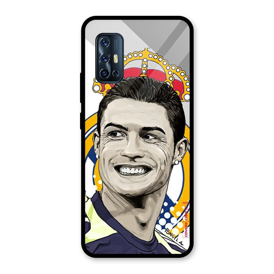 Ronaldo Madrid King Glass Back Case for Vivo V17