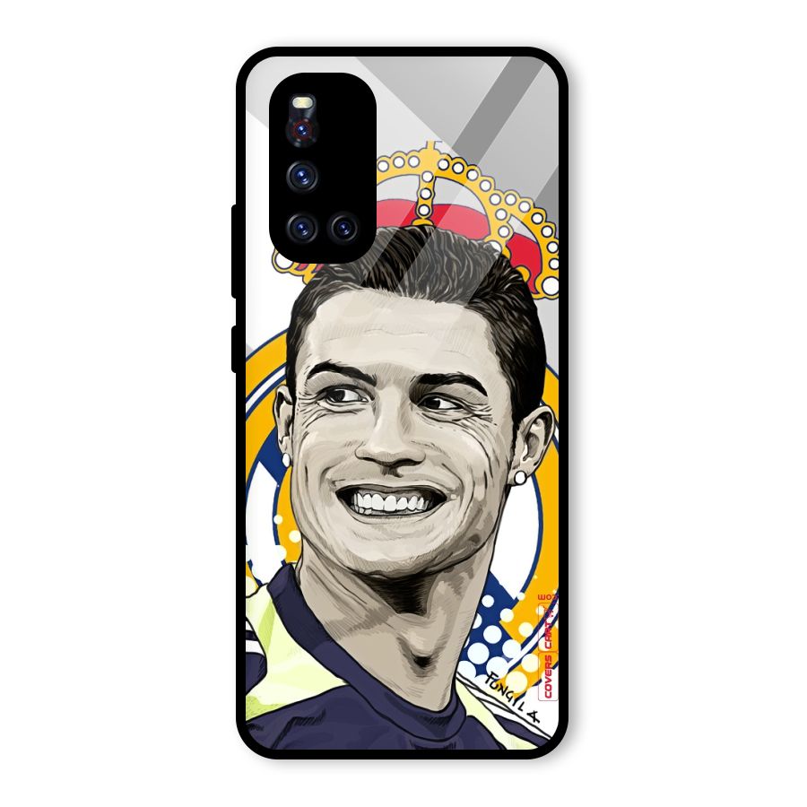 Ronaldo Madrid King Glass Back Case for Vivo V19