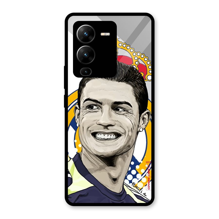 Ronaldo Madrid King Glass Back Case for Vivo V25 Pro