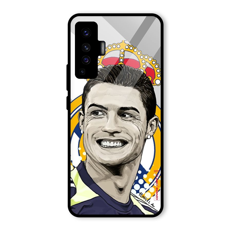 Ronaldo Madrid King Glass Back Case for Vivo X50