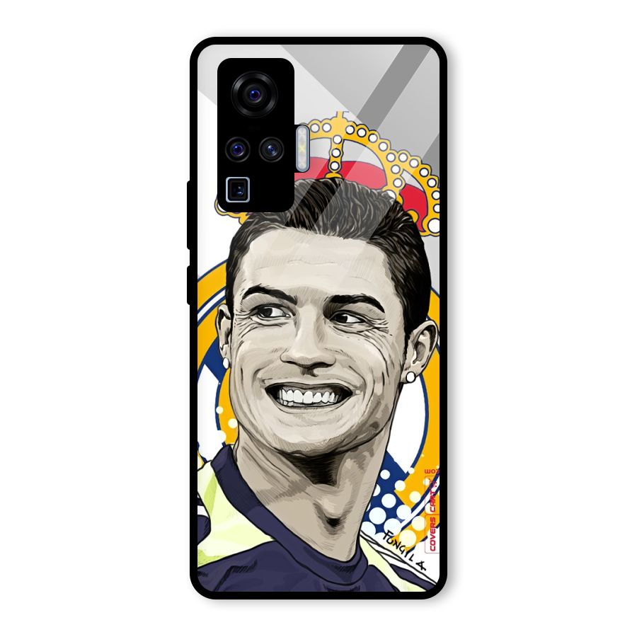 Ronaldo Madrid King Glass Back Case for Vivo X50 Pro
