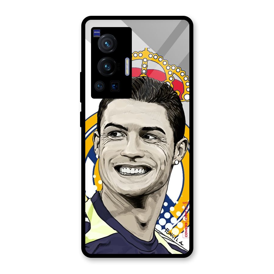 Ronaldo Madrid King Glass Back Case for Vivo X70 Pro