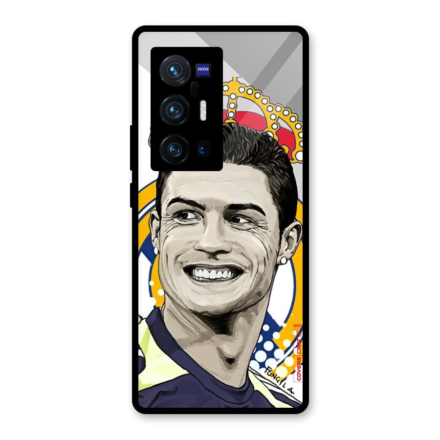 Ronaldo Madrid King Glass Back Case for Vivo X70 Pro Plus