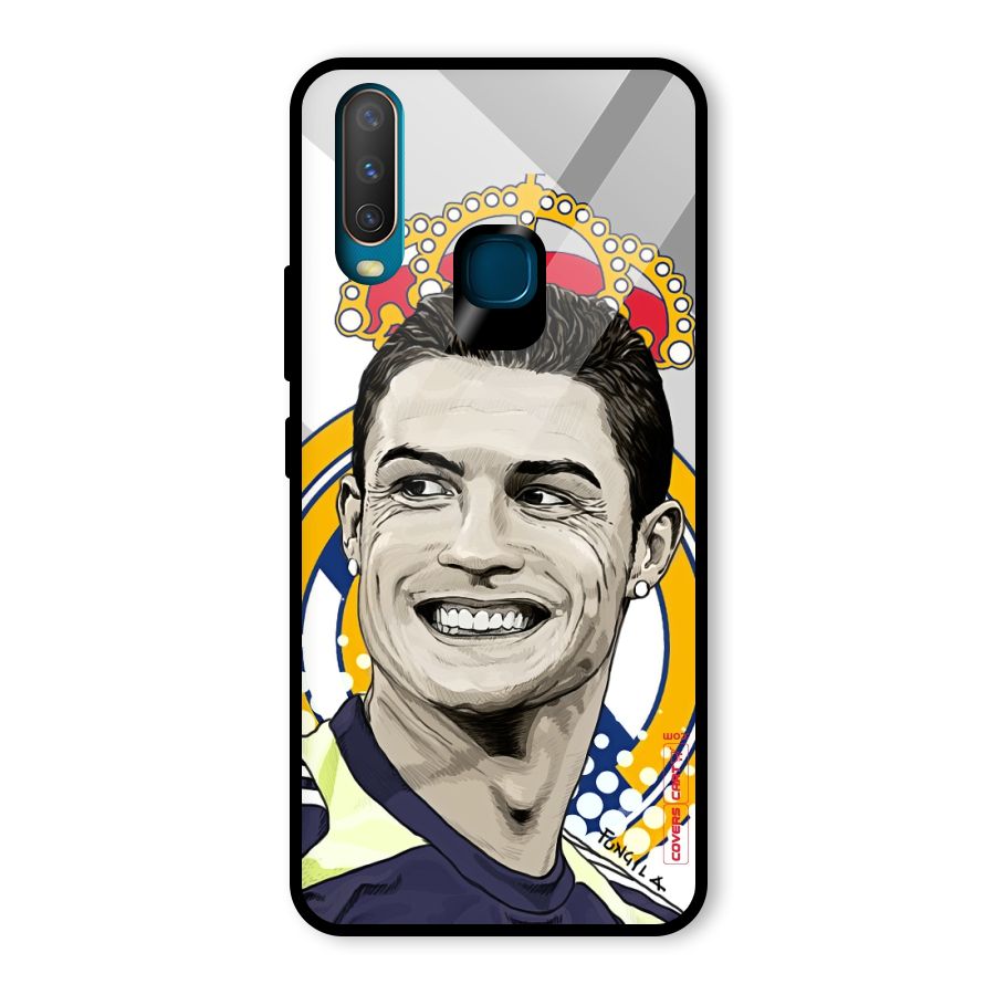Ronaldo Madrid King Glass Back Case for Vivo Y15