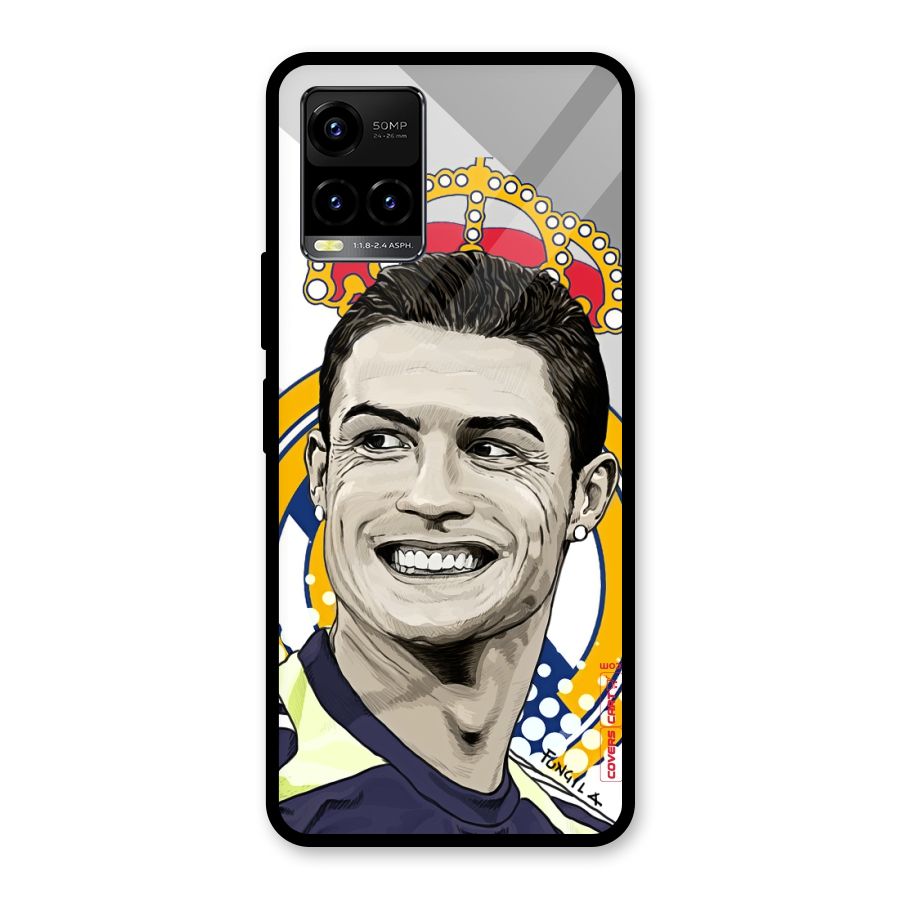 Ronaldo Madrid King Glass Back Case for Vivo Y21T