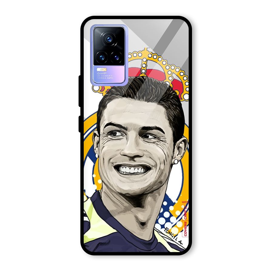 Ronaldo Madrid King Glass Back Case for Vivo Y73