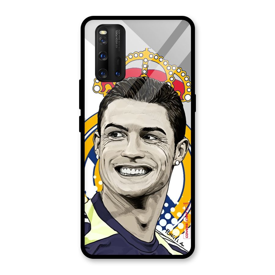 Ronaldo Madrid King Glass Back Case for Vivo iQOO 3
