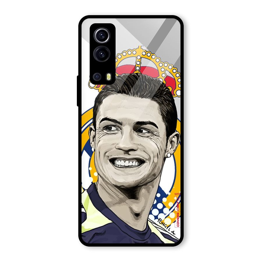 Ronaldo Madrid King Glass Back Case for Vivo iQOO Z3