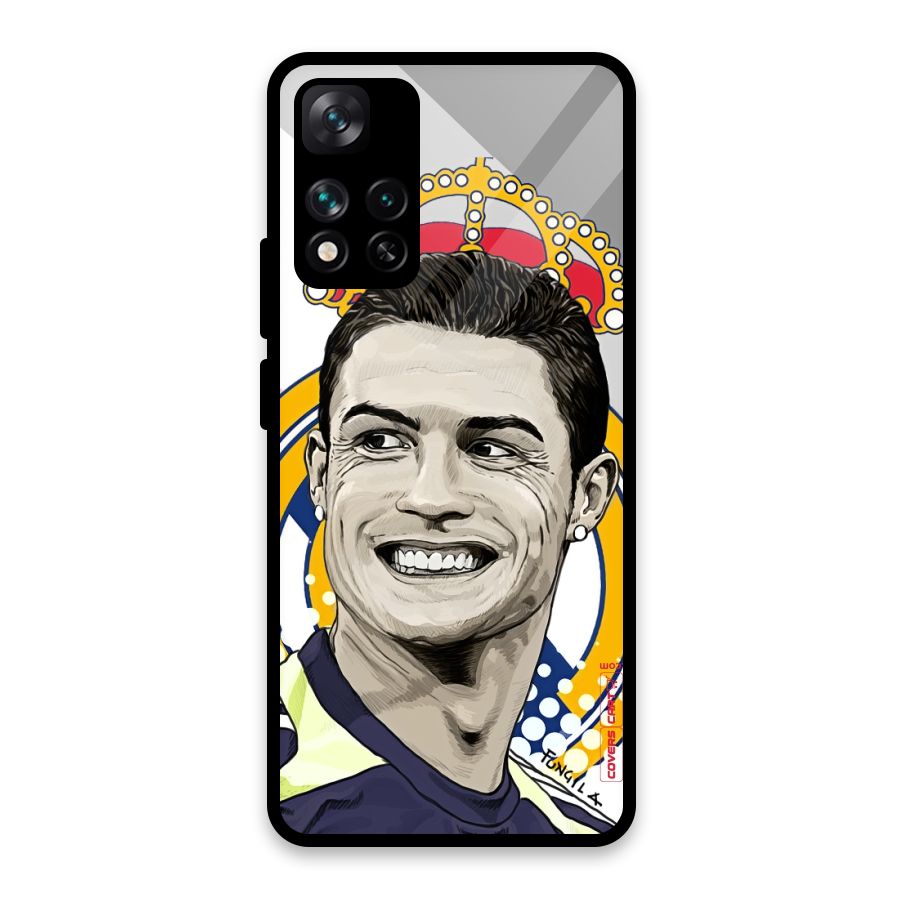 Ronaldo Madrid King Glass Back Case for Xiaomi 11i HyperCharge 5G