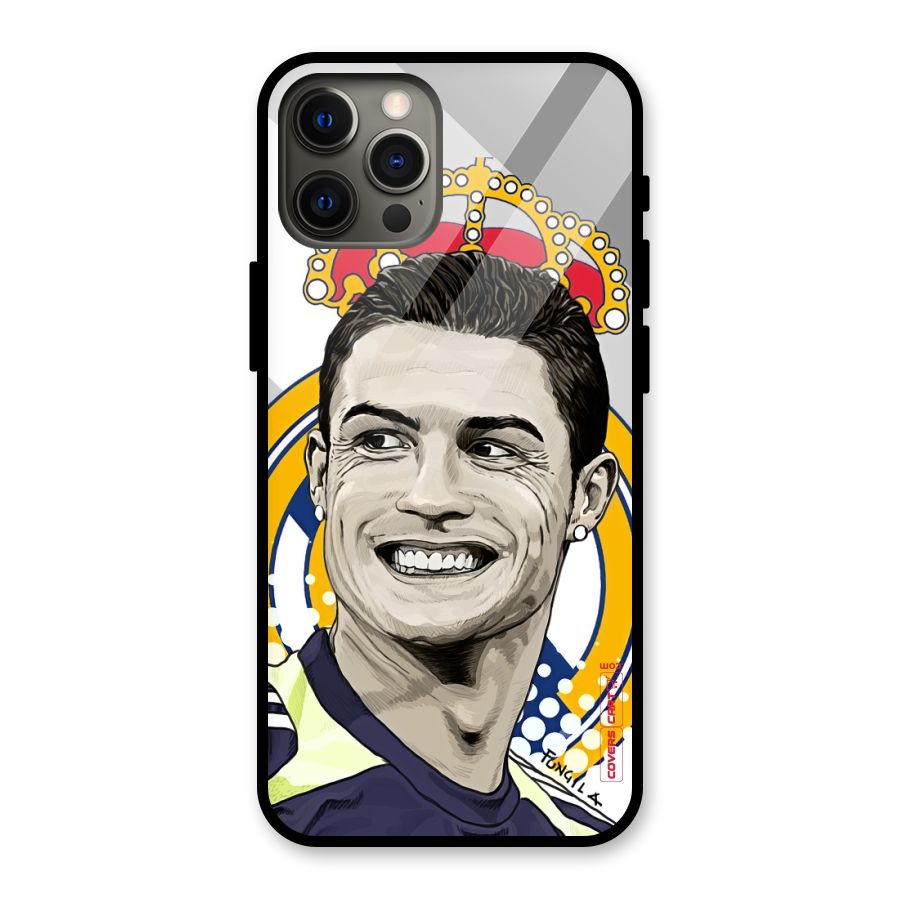 Ronaldo Madrid King Glass Back Case for iPhone 12 Pro Max
