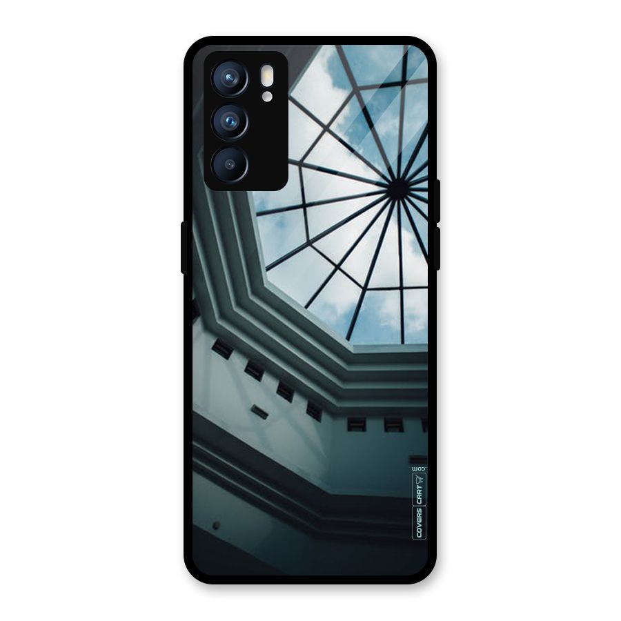 Rooftop Perspective Glass Back Case for Oppo Reno6 5G