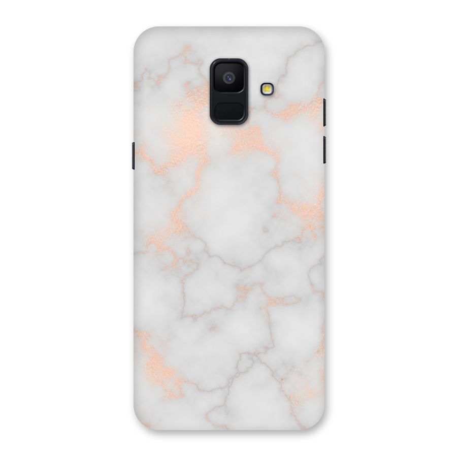 RoseGold Marble Back Case for Galaxy A6 (2018)